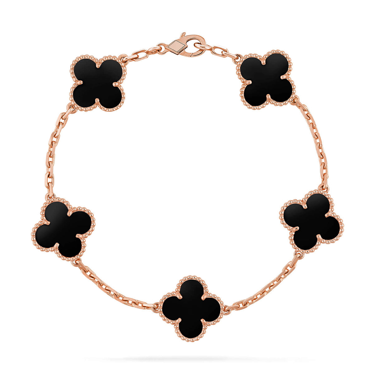 [Lumi Jewellery] CLOVER 5 MOTIF ONYXS BRACELET COLLECTION