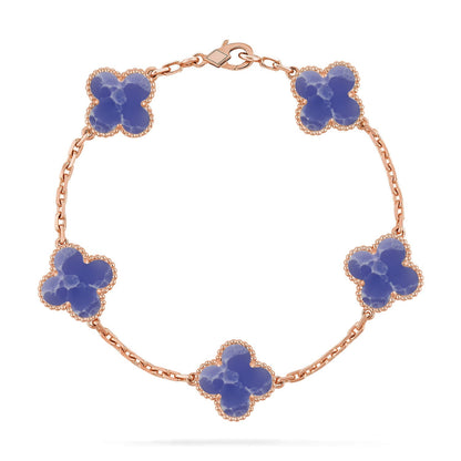 [Lumi Jewellery]CLOVER 5 MOTIF BLUE VEINS BRACELET COLLECTION