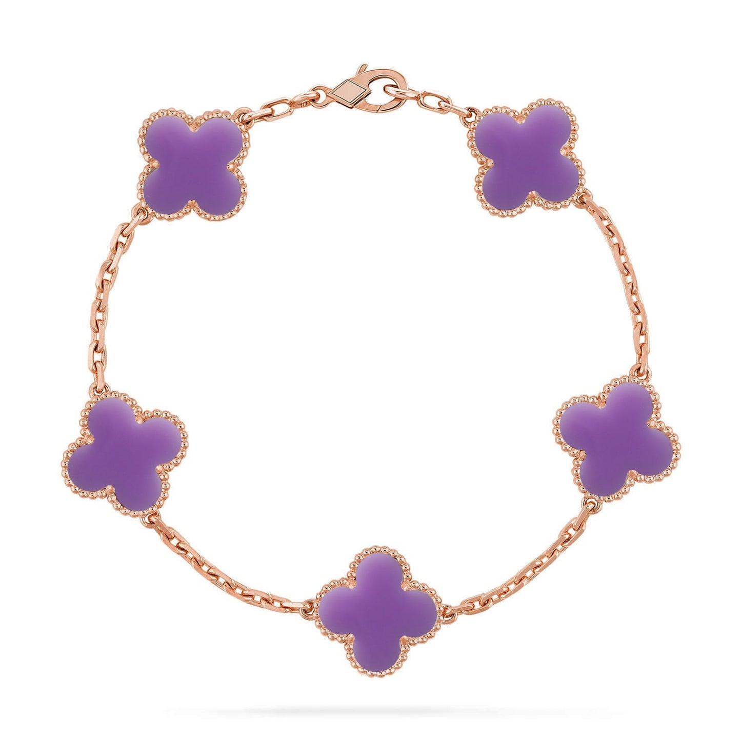 [Lumi Jewellery]CLOVER 5 MOTIF LIGHT PURPLE BRACELET COLLECTION