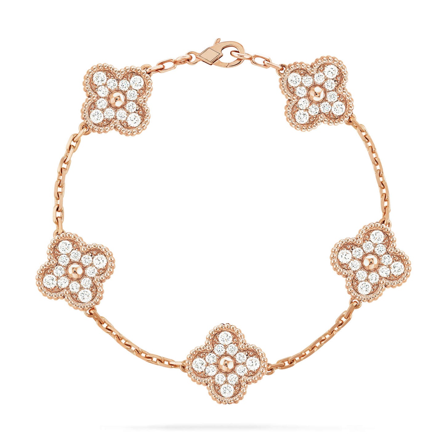 [Lumi Jewellery] CLOVER 5 MOTIF FULL DIAMOND BRACELET COLLECTION