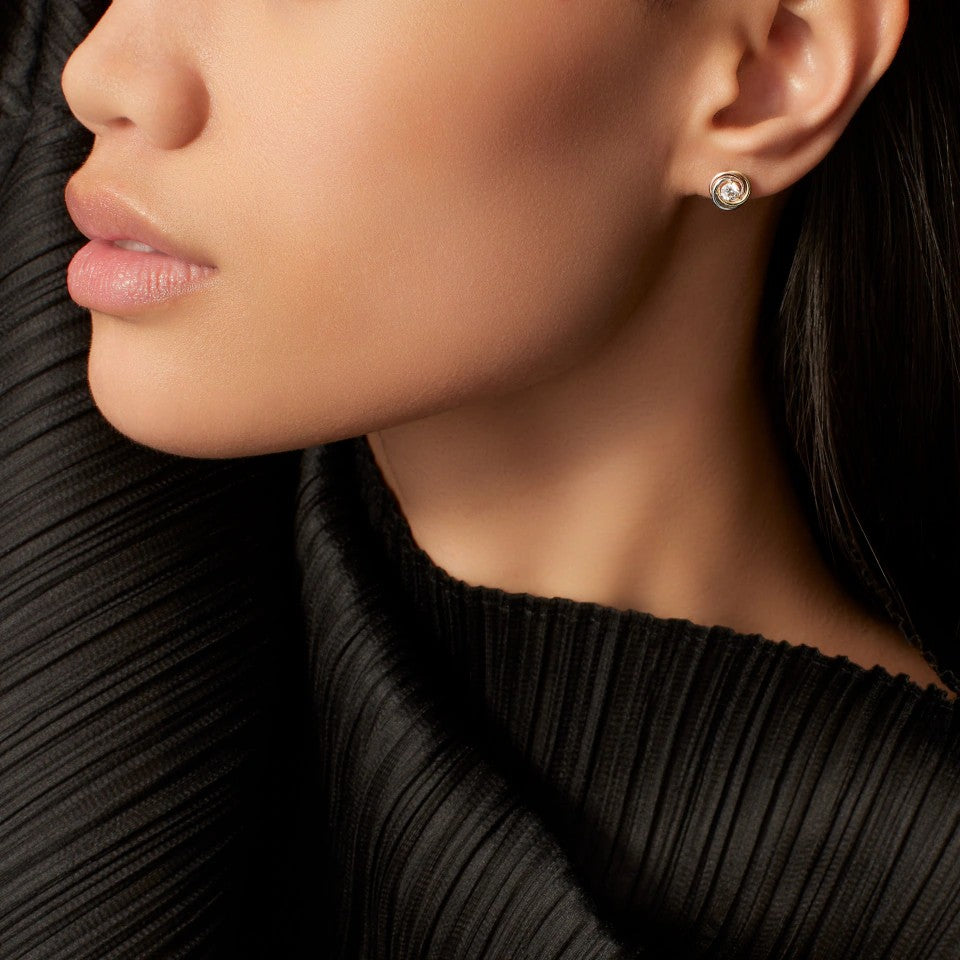 [Lumi Jewelery]TRINITY STUD DIAMOND EARRINGS