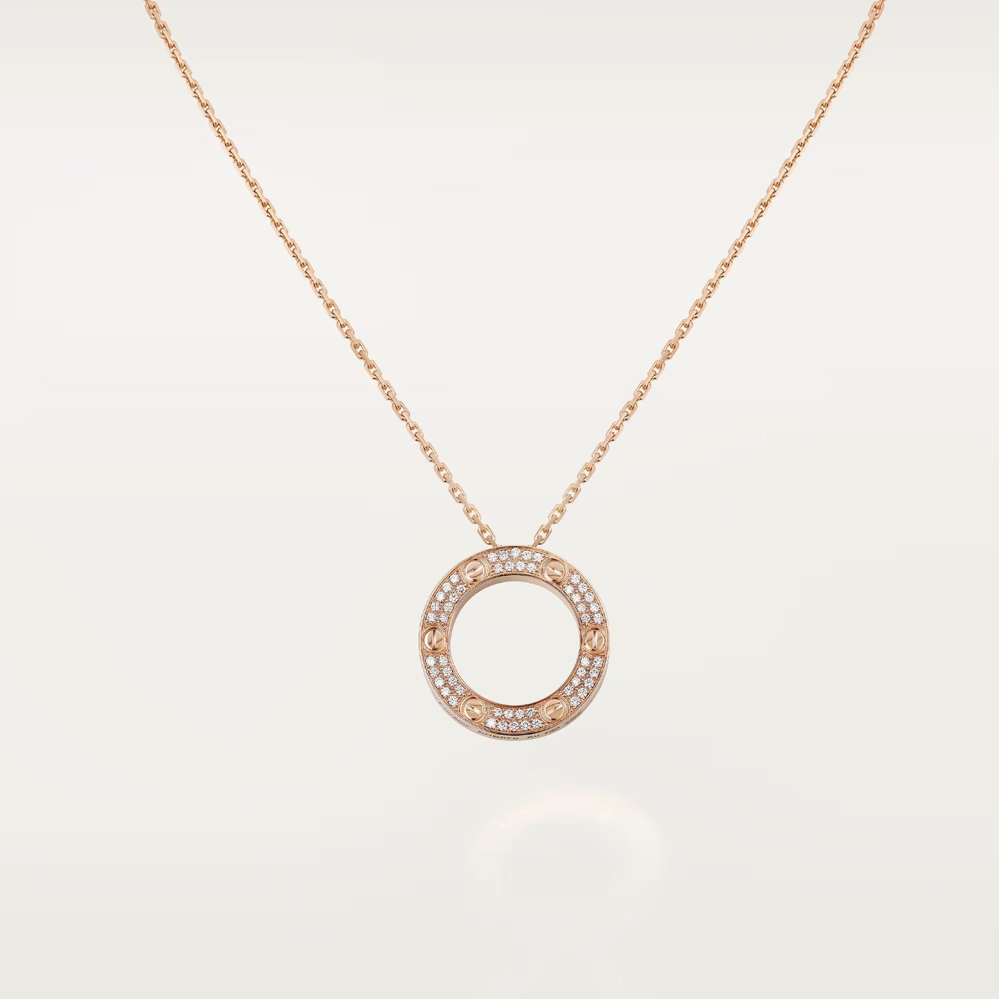 [Lumi Jewelery]LOVE NECKLACE 16MM  FULL DIAMOND