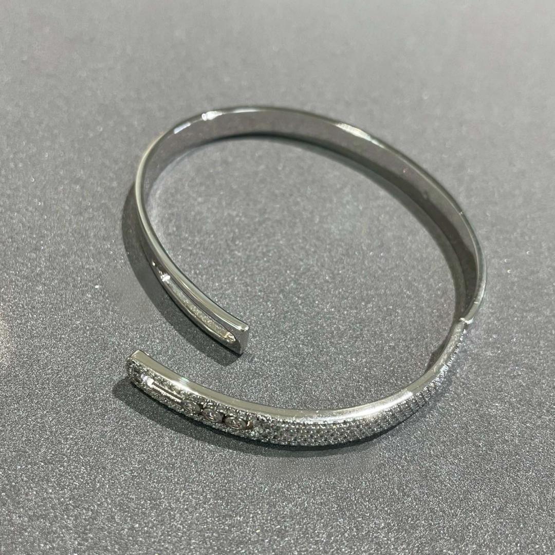 [Lumi]Move Noa Rose Gold Pav茅 Diamond Bangle Bracelet