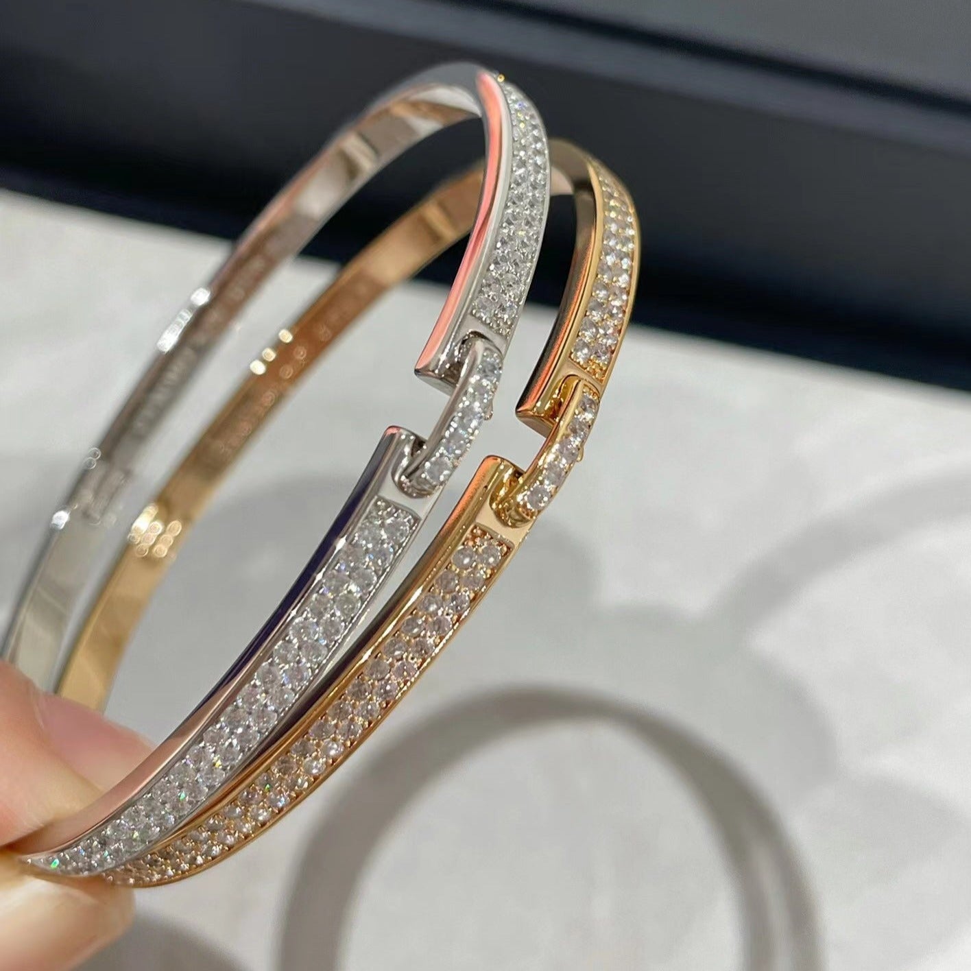 [Lumi Jewellery]LIENS VIDENCE DIAMOND PAVED BRACELET