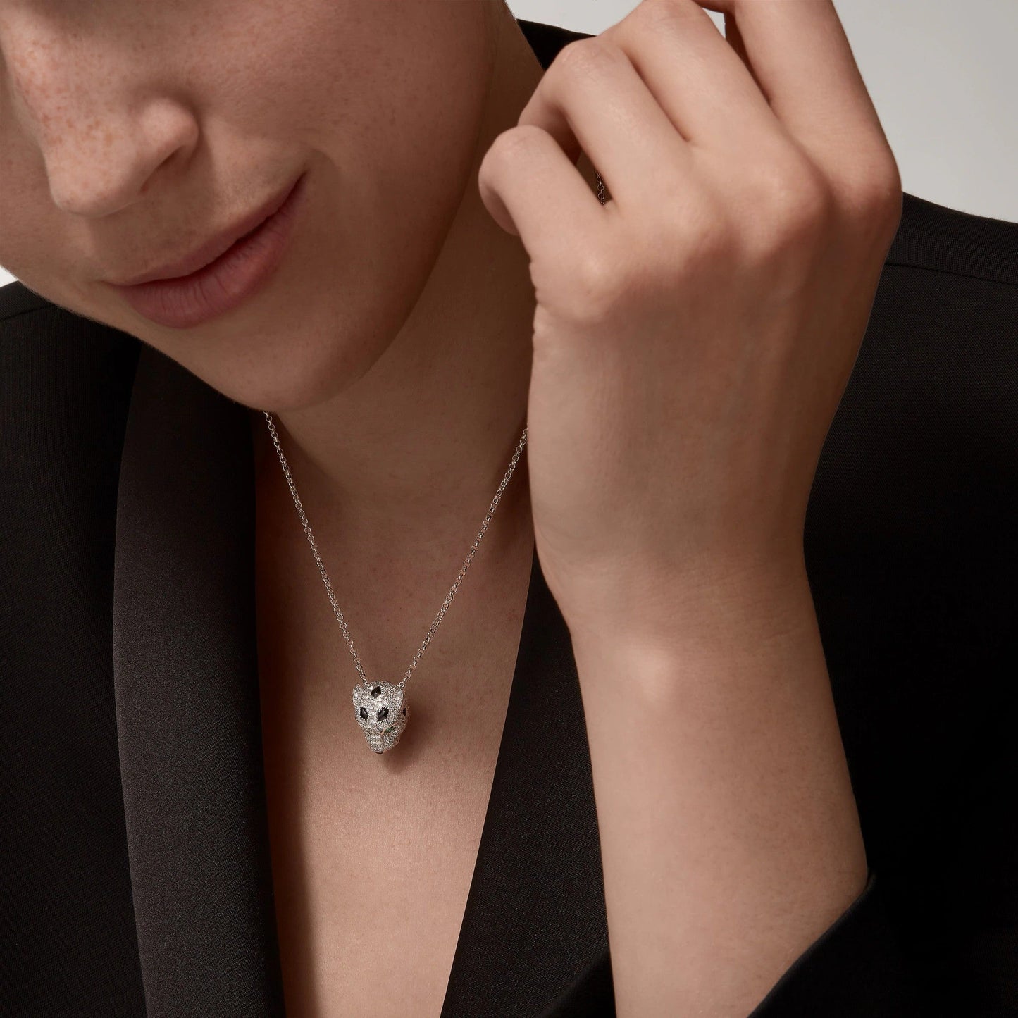 [Lumi Jewelery]PANTHERE FULL DIAMOND NECKLACE