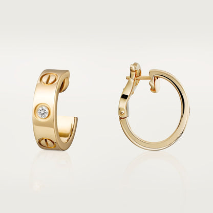 [Lumi Jewelery]LOVE EARRINGS 5.7MM 2 DIAMONDS