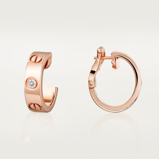 [Lumi Jewelery]LOVE EARRINGS 5.7MM 2 DIAMONDS