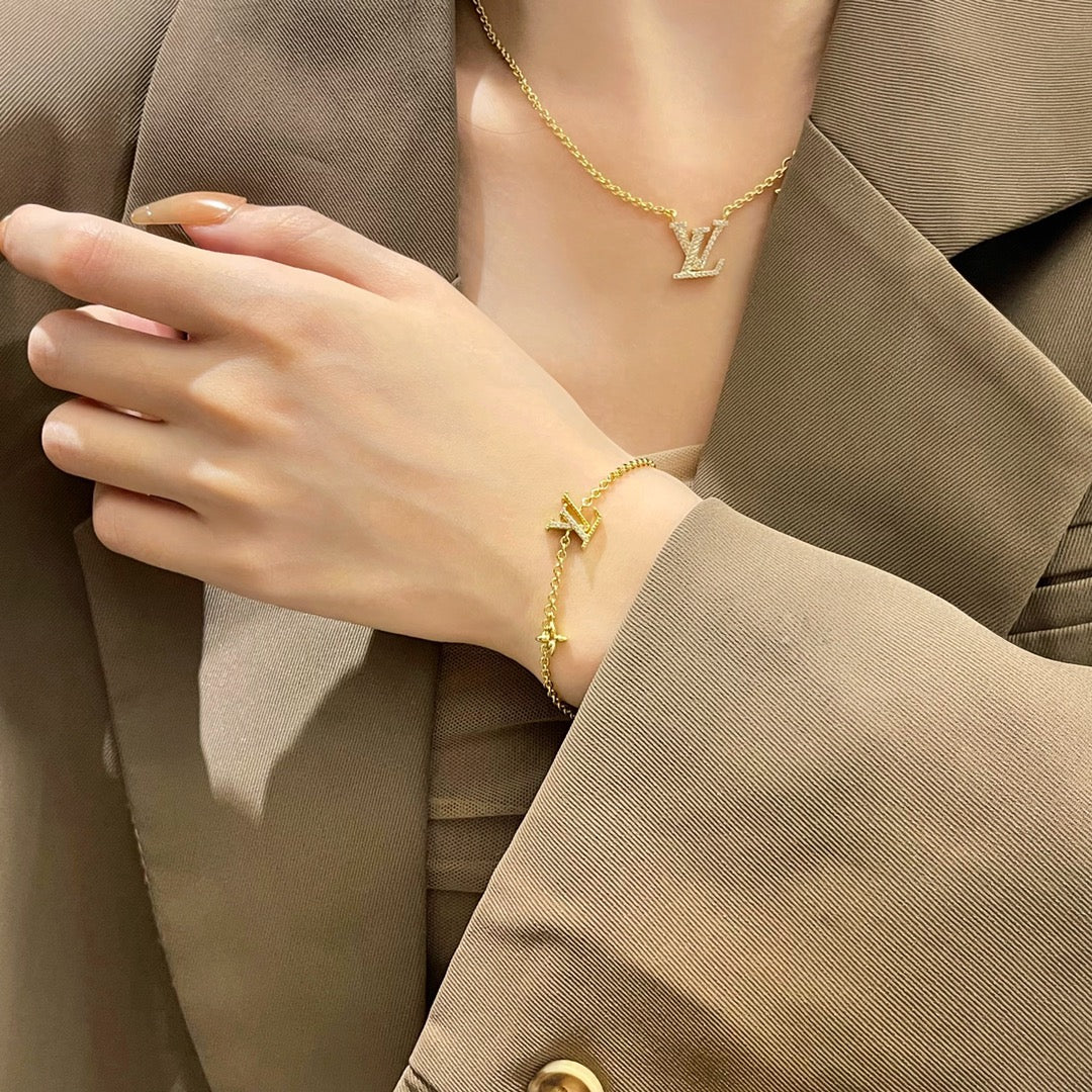 [Lumi Jewellery]LOGO STAR MOTIF GOLD BRACELET