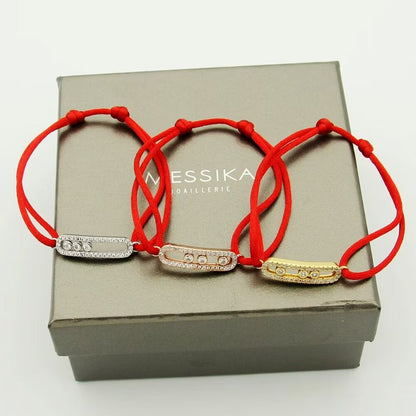 [Lumi]Messika Care(s) pink cord pav茅 bracelet