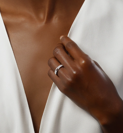 [Lumi Jewellery]ALLIANCE LIENS VIDENCE PAVED DIAMOND 4MM RING