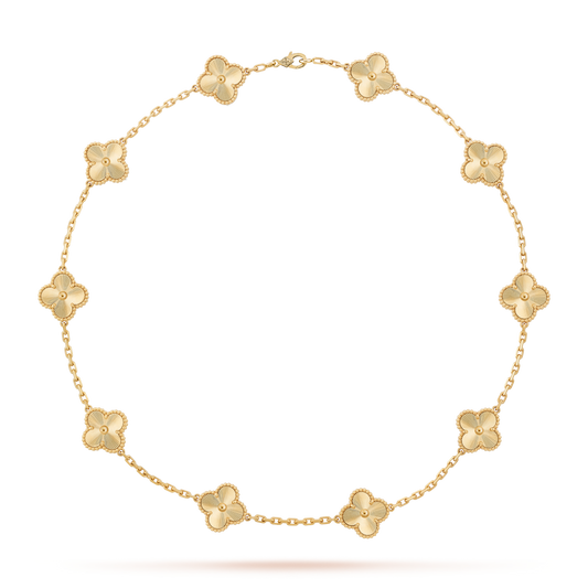 [Lumi Jewellery]CLOVER 10 MOTIFS LASER NECKLACE