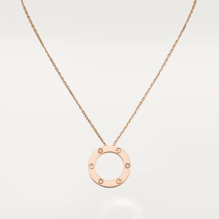 [Lumi Jewellery]LOVE NECKLACE 16MM 3 DIAMONDS