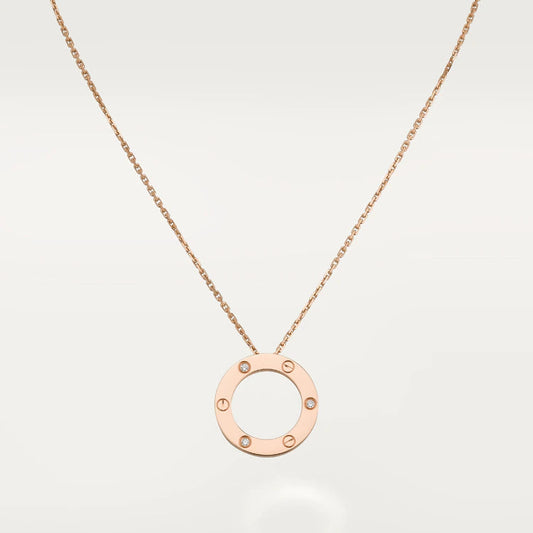 [Lumi Jewellery]LOVE NECKLACE 16MM 3 DIAMONDS