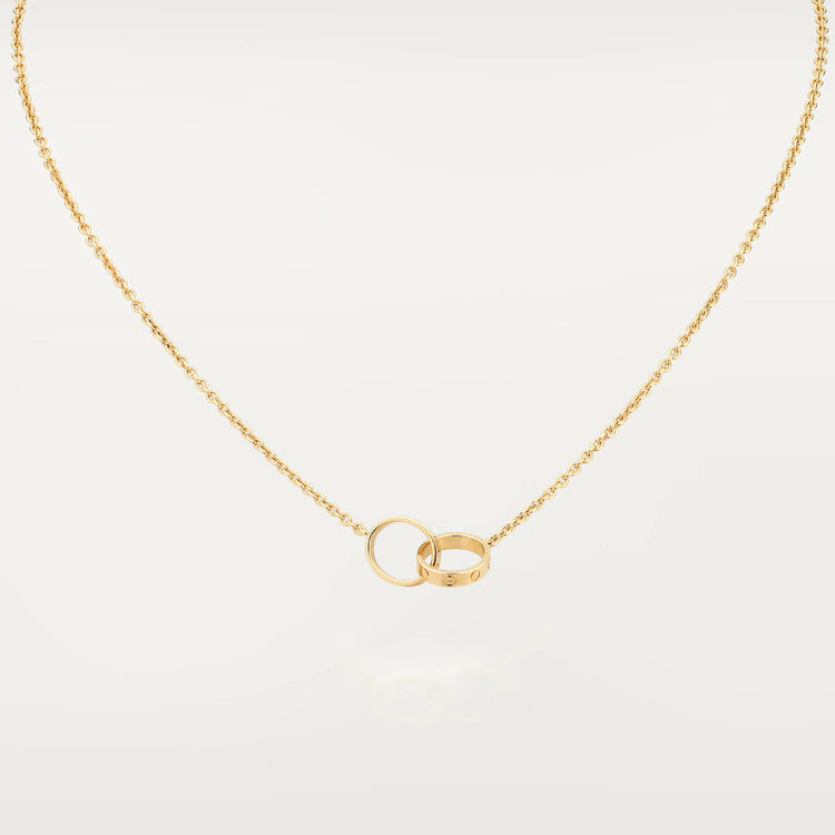 [Lumi Jewellery]LOVE NECKLACE DOUBLE RING GOLD