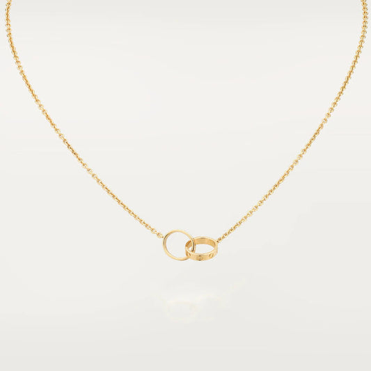 [Lumi Jewellery]LOVE NECKLACE DOUBLE RING GOLD