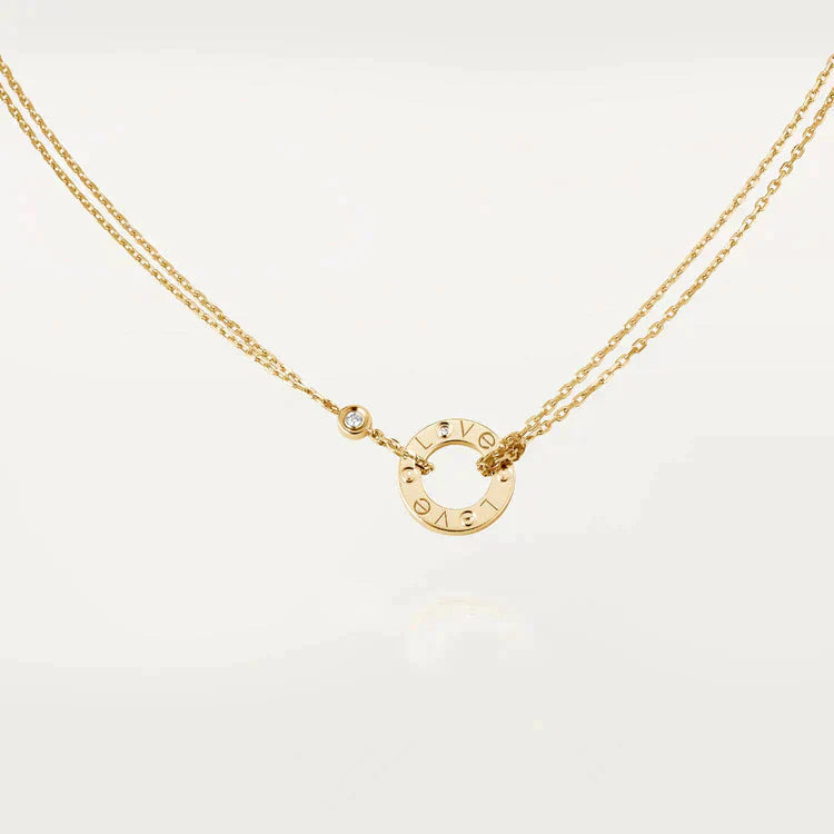 [Lumi Jewellery]LOVE NECKLACE 16MM 2 DIAMONDS