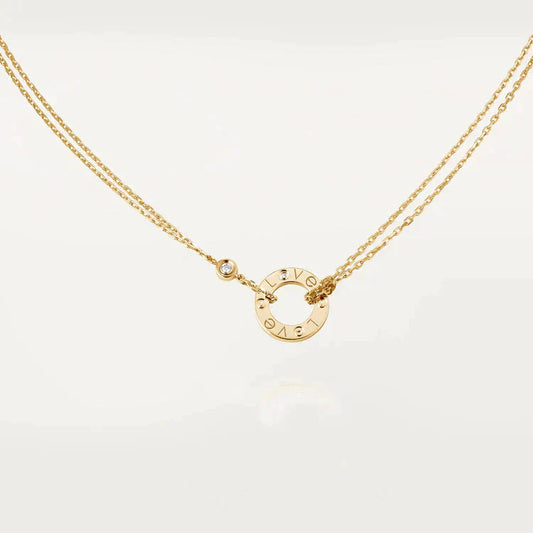 [Lumi Jewellery]LOVE NECKLACE 16MM 2 DIAMONDS