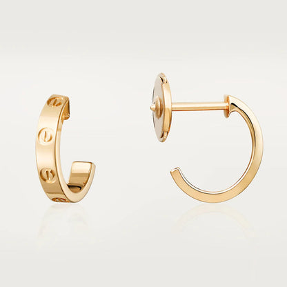 [Lumi Jewellery]LOVE EARRINGS 2.65MM PINK GOLD