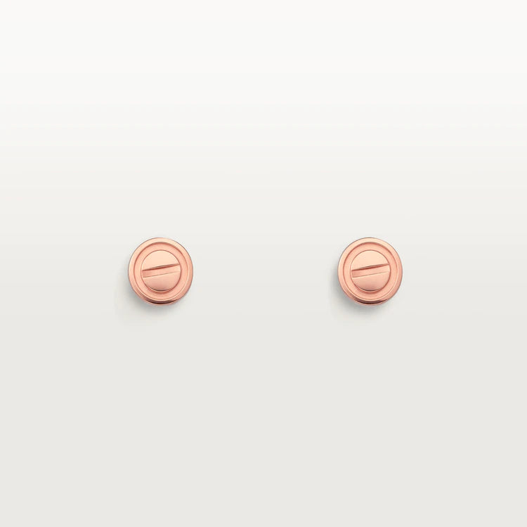 [Lumi Jewellery]LOVE EARRINGS PINK GOLD 10MM