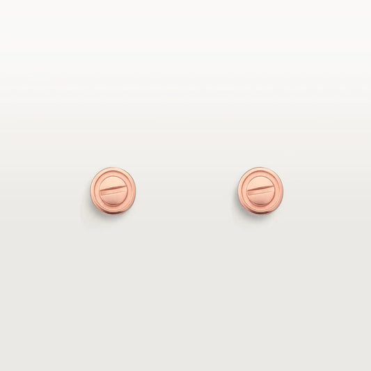[Lumi Jewellery]LOVE EARRINGS PINK GOLD 10MM