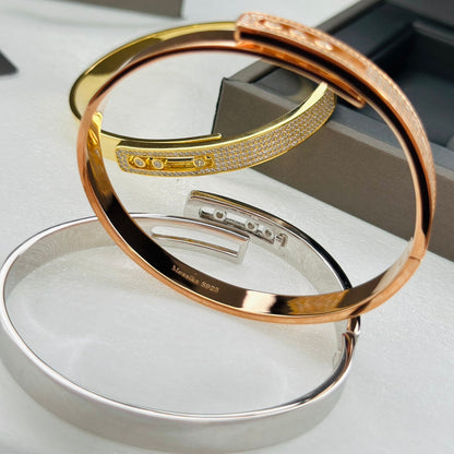 [Lumi]Move Noa Rose Gold Pav茅 Diamond Bangle Bracelet