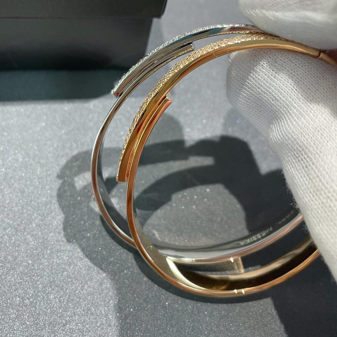 [Lumi]Move Noa Rose Gold Pav茅 Diamond Bangle Bracelet