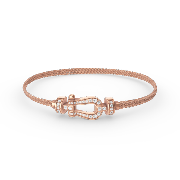 [Lumi Jewellery]FORCE SMALL HORSESHOE  DIAMOND CHAIN ROPE BRACELET