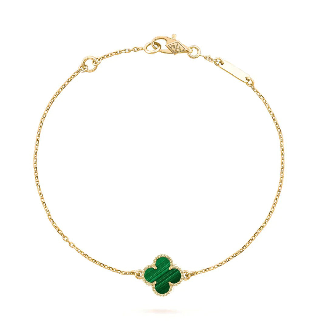 [Lumi Jewellery]CLOVER BRACELET MALACHITE 1 MOTIF