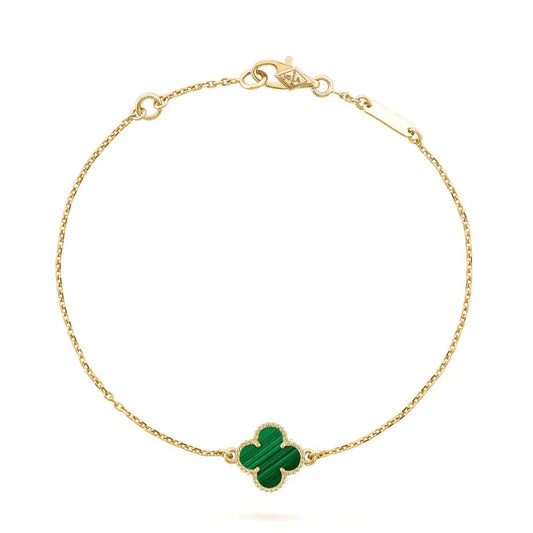 [Lumi Jewellery]CLOVER BRACELET MALACHITE 1 MOTIF