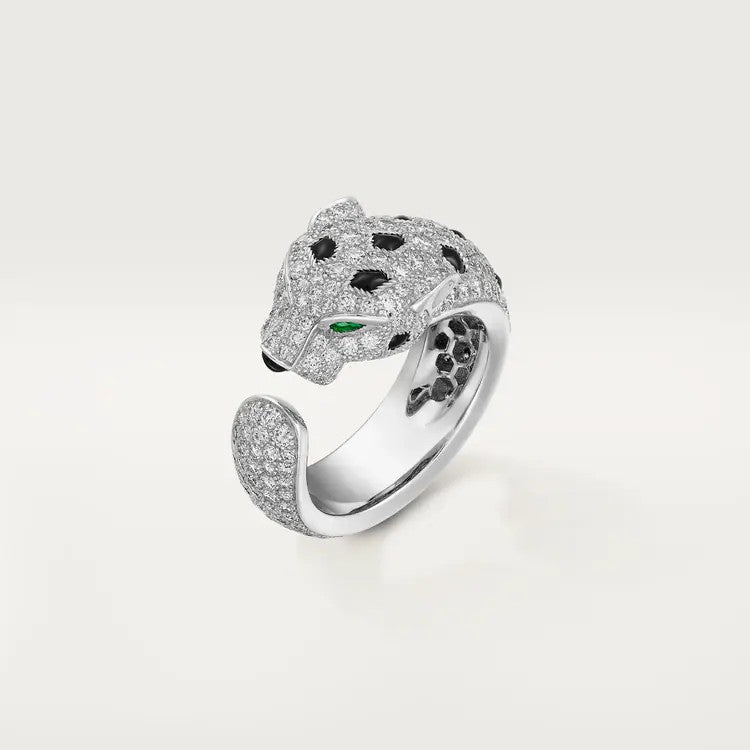 [Lumi Jewelery]PANTHERE SPOTTED FULL DIAMOND MEDIUM RING