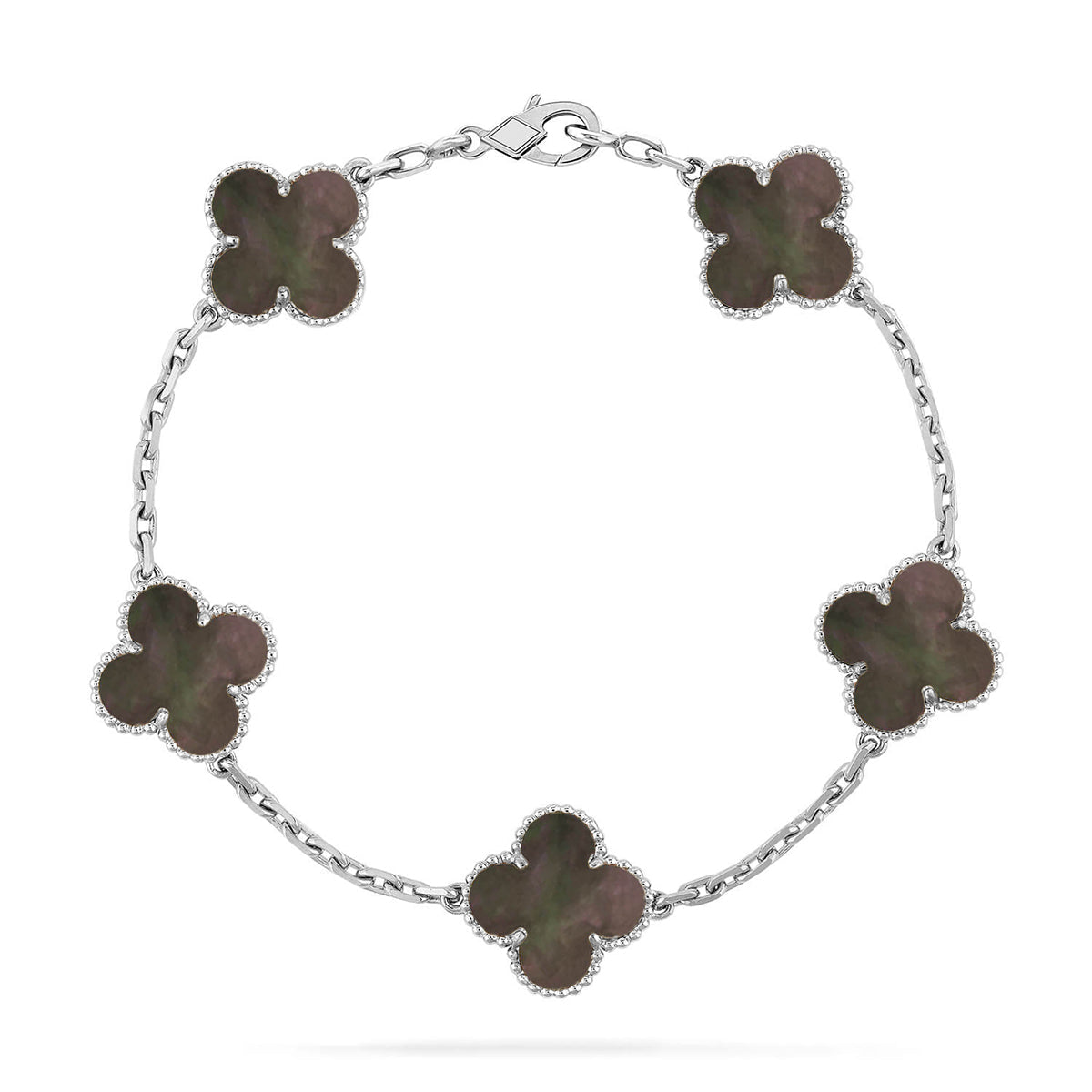 [Lumi Jewellery] CLOVER 5 MOTIF GRAY MOP BRACELET COLLECTION