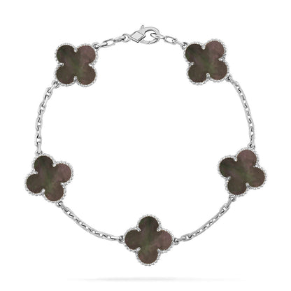 [Lumi Jewellery] CLOVER 5 MOTIF GRAY MOP BRACELET COLLECTION
