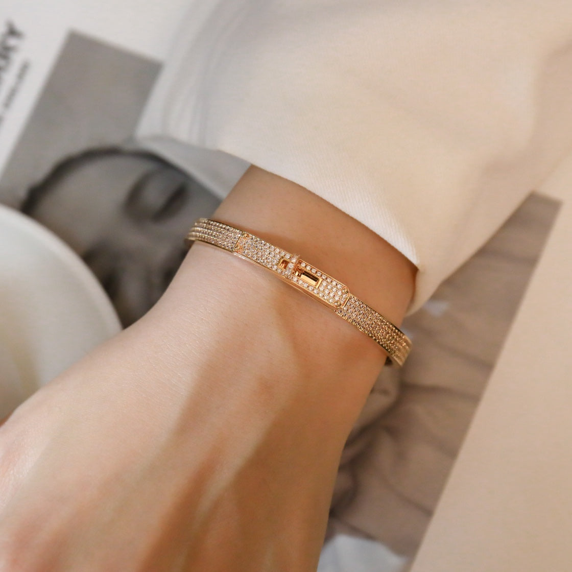 [Lumi Jewellery]KELLY BRACELET DIAMOND PAVED