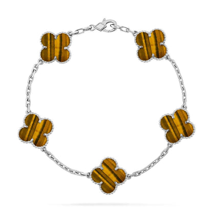 [Lumi Jewellery] CLOVER 5 MOTIFS TIGER EYE BRACELET COLLECTION