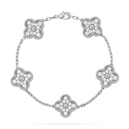 [Lumi Jewellery] CLOVER 5 MOTIF FULL DIAMOND BRACELET COLLECTION