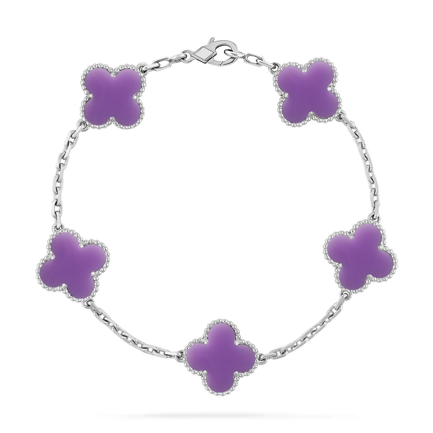 [Lumi Jewellery]CLOVER 5 MOTIF LIGHT PURPLE BRACELET COLLECTION
