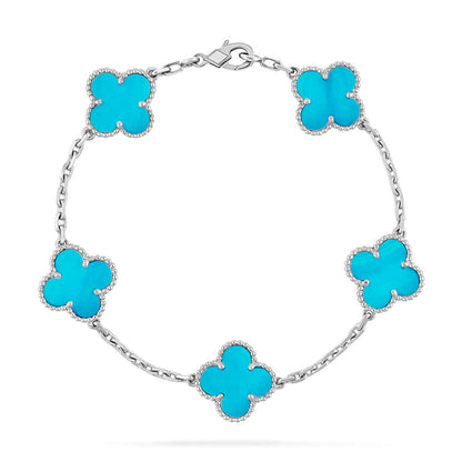 [Lumi Jewellery] CLOVER 5 MOTIF TURQUOISE BRACELET COLLECTION