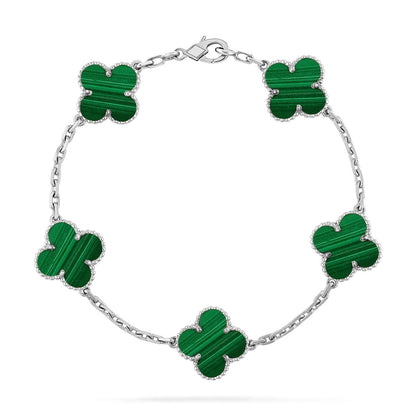[Lumi Jewellery] CLOVER 5 MOTIF MALACHITE BRACELET COLLECTION