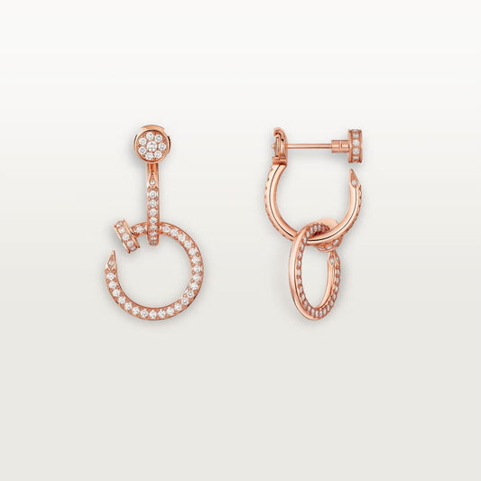 [Lumi Jewelery]JUSTE FULL DIAMOND DOUBLE EARRINGS