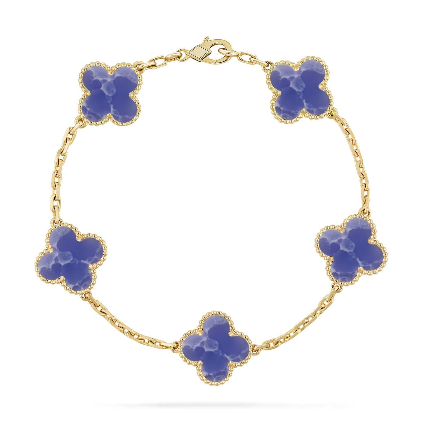 [Lumi Jewellery]CLOVER 5 MOTIF BLUE VEINS BRACELET COLLECTION