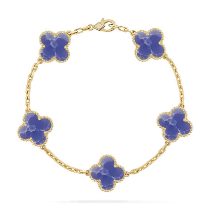 [Lumi Jewellery]CLOVER 5 MOTIF BLUE VEINS BRACELET COLLECTION