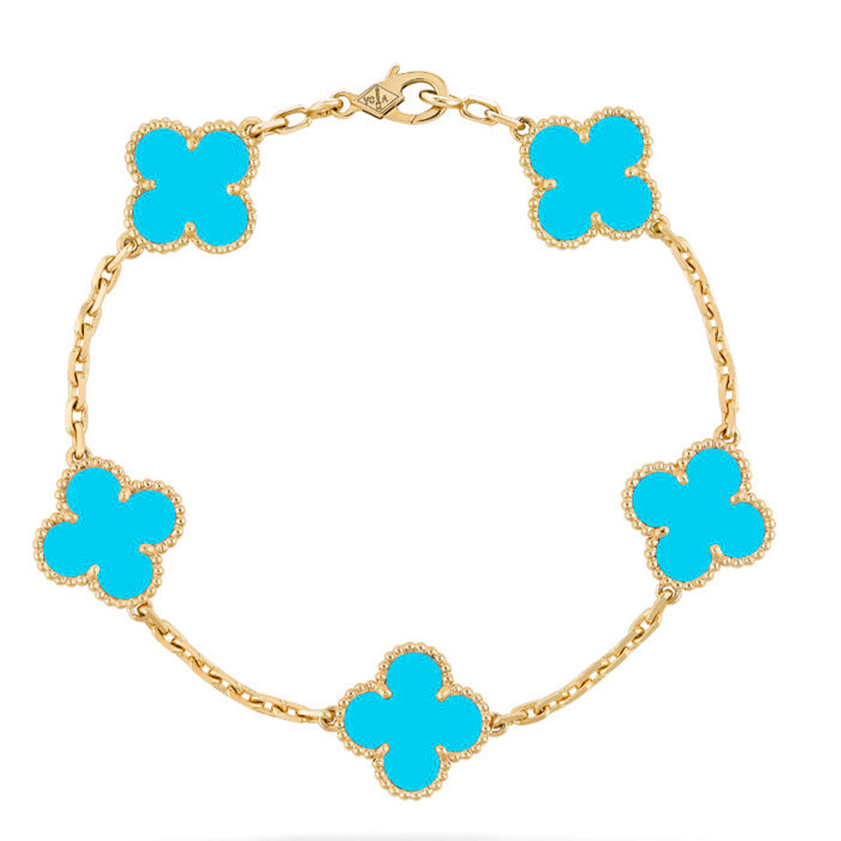 [Lumi Jewellery] CLOVER 5 MOTIF TURQUOISE BRACELET COLLECTION