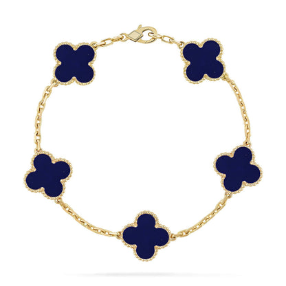 [Lumi Jewellery]CLOVER 5 MOTIF LAPIS LAZULI BRACELET COLLECTION