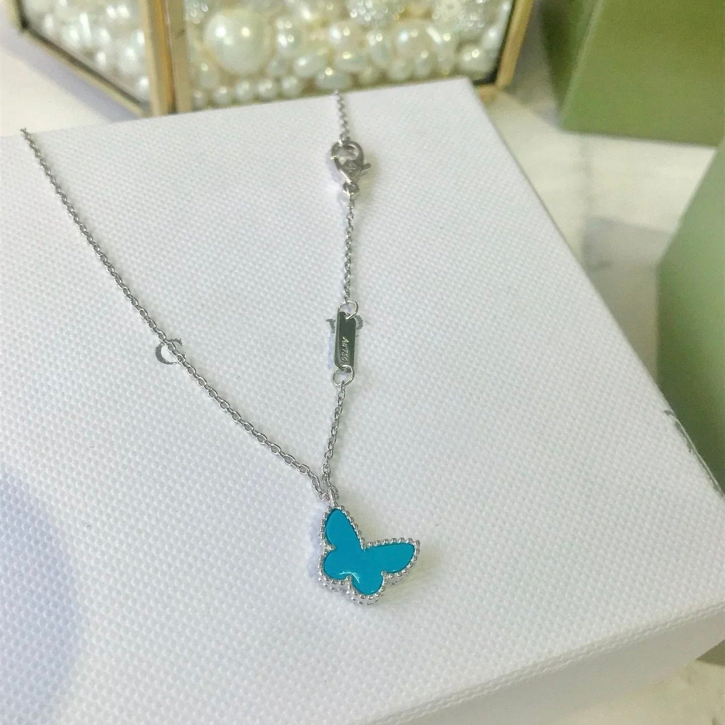 [Lumi Jewellery]BUTTERFLY TURQUOISE BUTTERFLY BRACELET SILVER