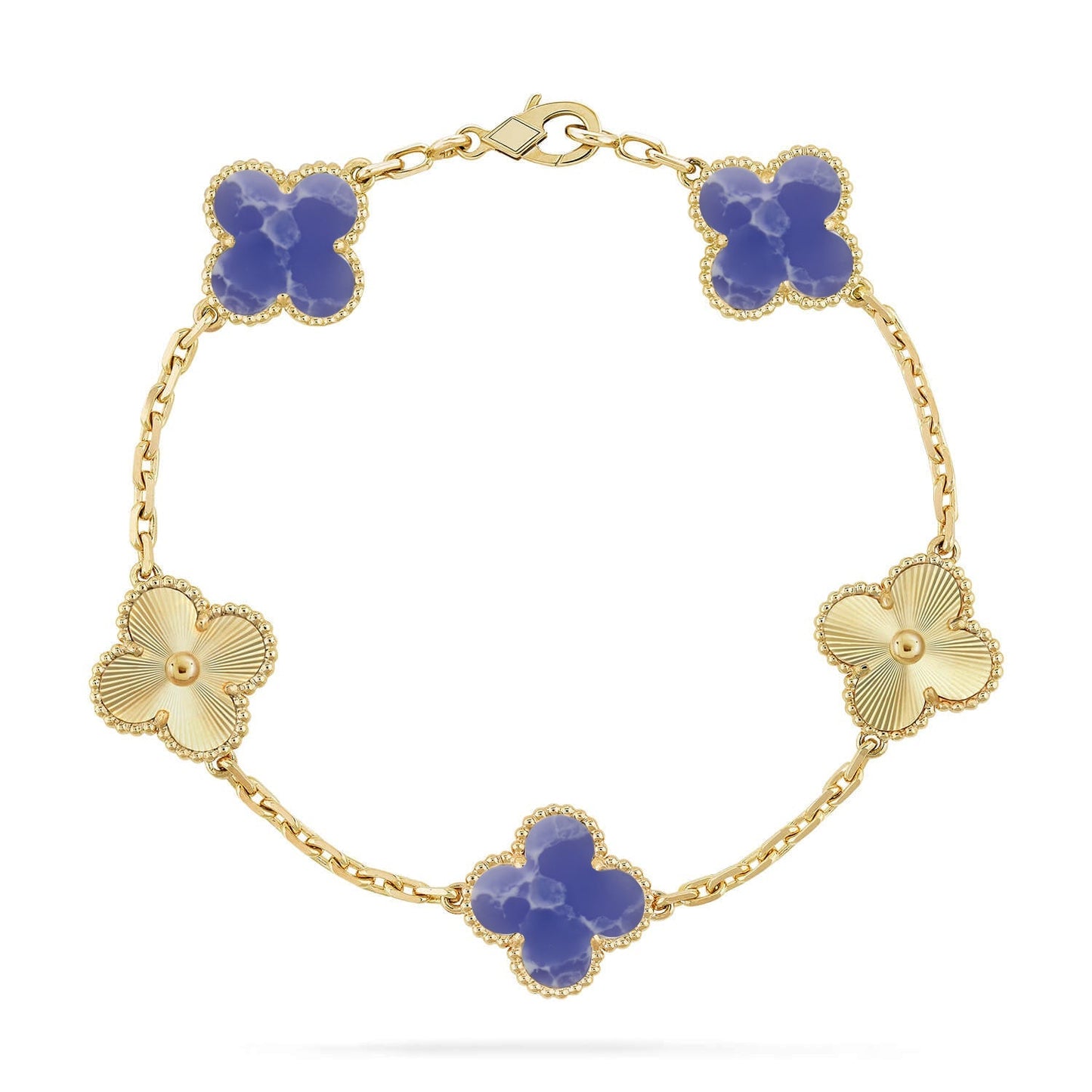 [Lumi Jewellery]CLOVER 5 MOTIF BLUE VEINS BRACELET COLLECTION