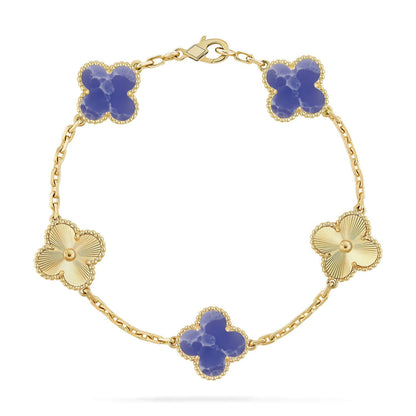 [Lumi Jewellery]CLOVER 5 MOTIF BLUE VEINS BRACELET COLLECTION