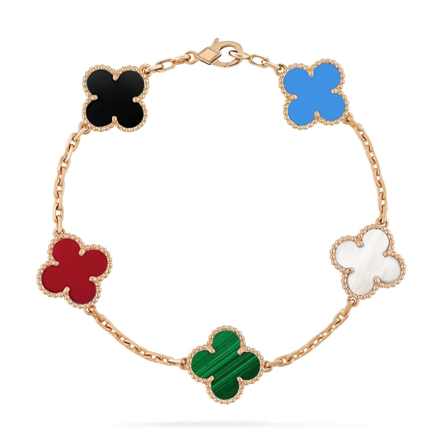 [Lumi Jewellery]CLOVER 5 MOTIFS MULTICOLOR BRACELET