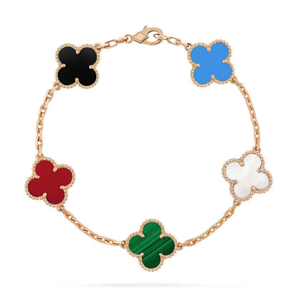 [Lumi Jewellery]CLOVER 5 MOTIFS MULTICOLOR BRACELET