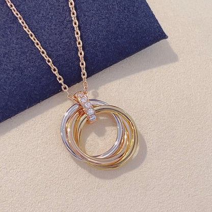 [Lumi Jewellery]TRINITY NECKLACE GOLD  DIAMONDS