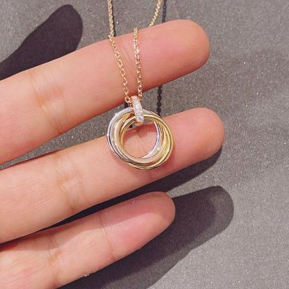 [Lumi Jewellery]TRINITY NECKLACE GOLD  DIAMONDS